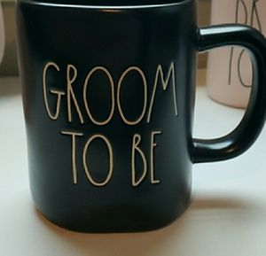 NEW Rae Dunn Black Groom To Be Wedding Party Mug